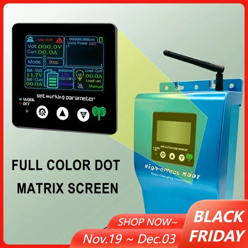 

Полноцветный матричный экран MPPT, контроллер заряда солнечной батареи 20A, 40A, 12/24/36/48/60 В, автоматический 0 В, запуск, умный ремонт, регулятор батареи