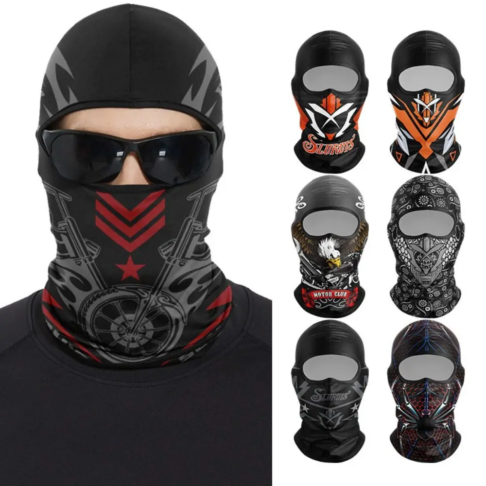 Funny Ape Mouth Skull Motorcycle Balaclava Lightweight Portable Cycling Full Face Mask Breathable Quick Dry Riding Headwear