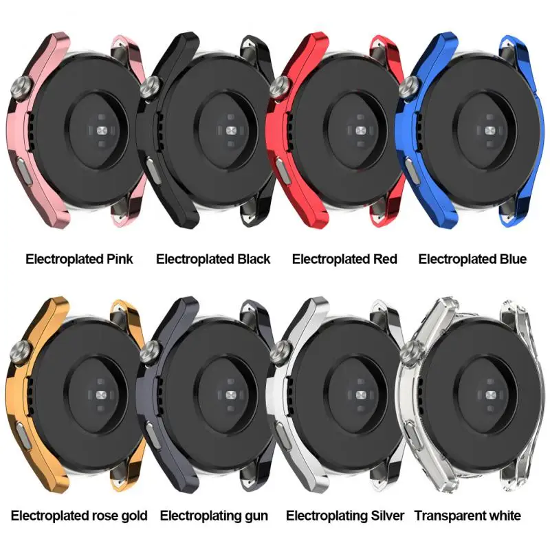2/3/4PCS Glass Screen Ultra-thin For Watch3 Electroplated Tpu Soft Rubber Accessories Protective Shell