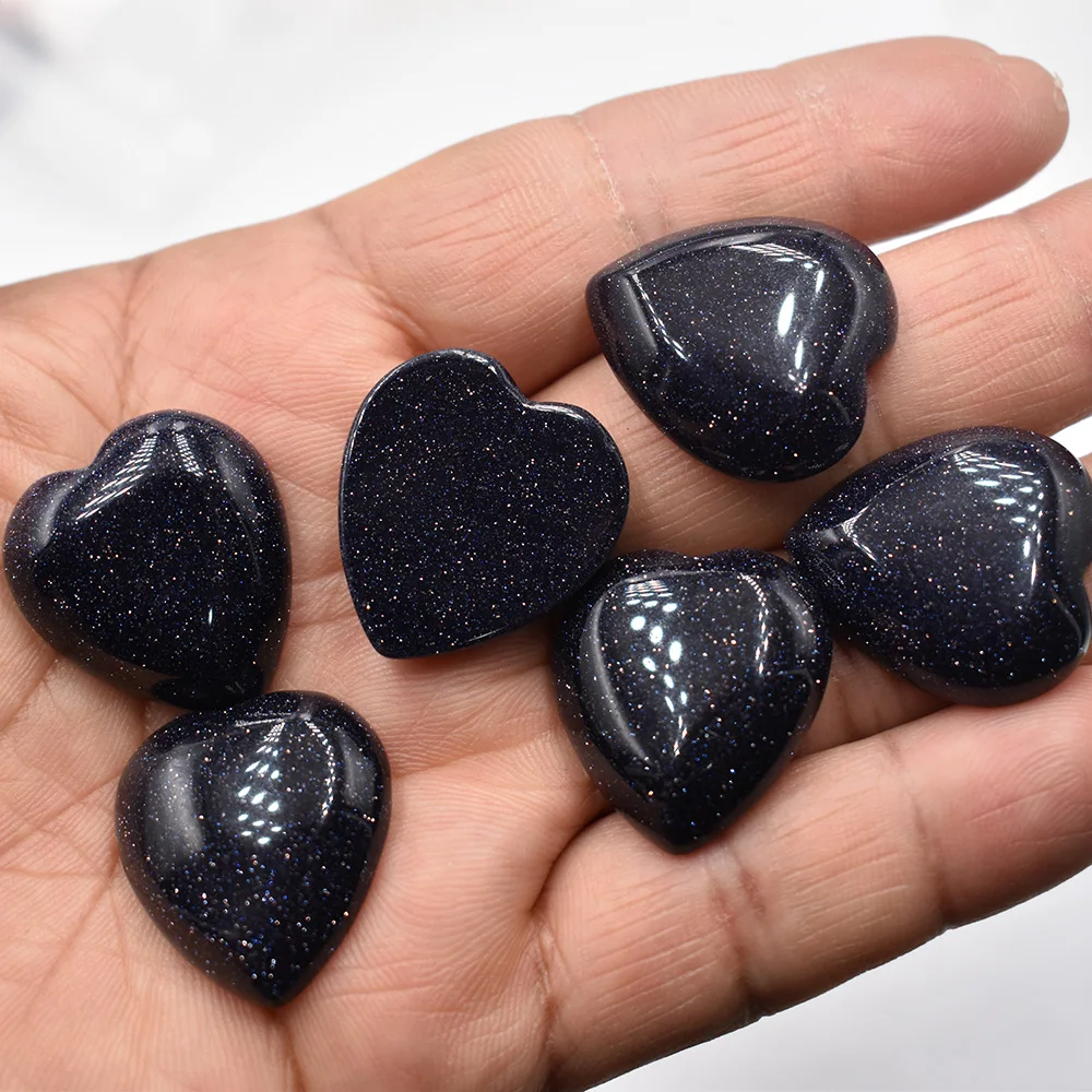 Großhandel 20 Stück/Set Modische 25mm Natürliche Tigerauge Stein Rosenquarz Herzförmige Cabochons Perlen für Schmuckherstellung – Detail 16