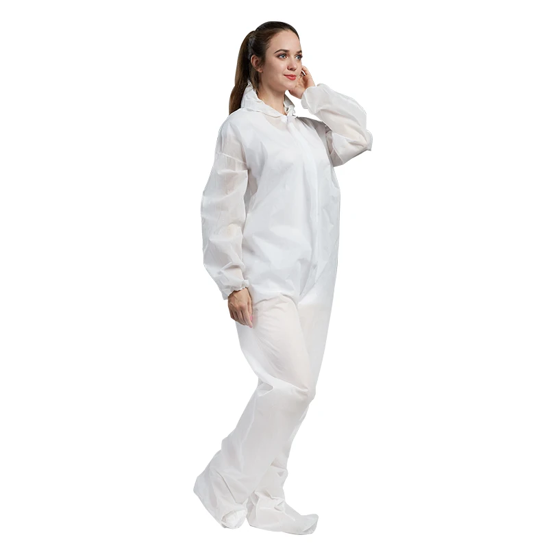 H-9010 Pre-Sterilized Disposable 4-Piece Nonwoven Cleanroom Coverall for Pharmaceutical Food Processing Facilities