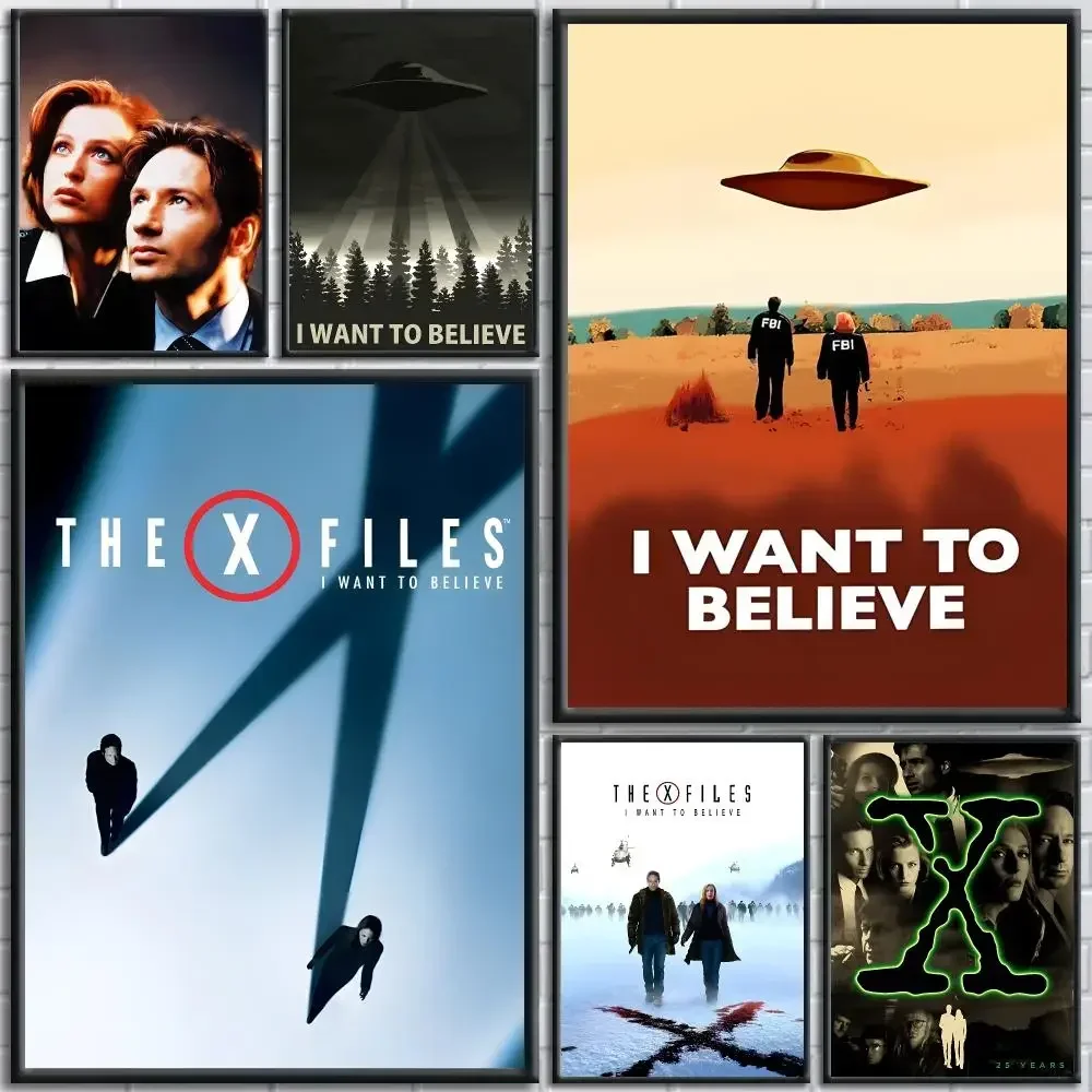Classic TV Series T-The X-Files: I Want to BelieveS Poster HD Self-Adhesive No Residue After Removal Ideal for All Kinds