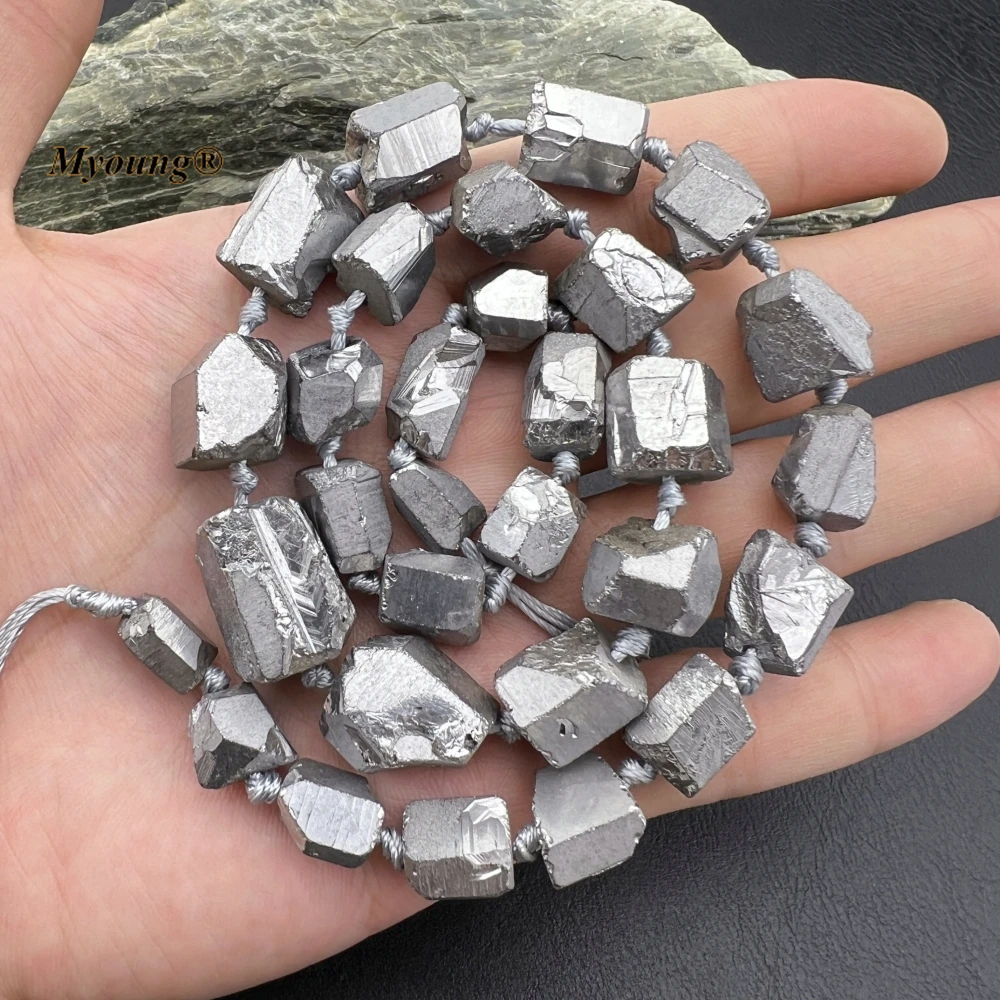 19INCHS Graduated Titanium Plated Rough Natural Crystal Quartz Cutting Nugget Beads For DIY Choker Necklace Making MY231045