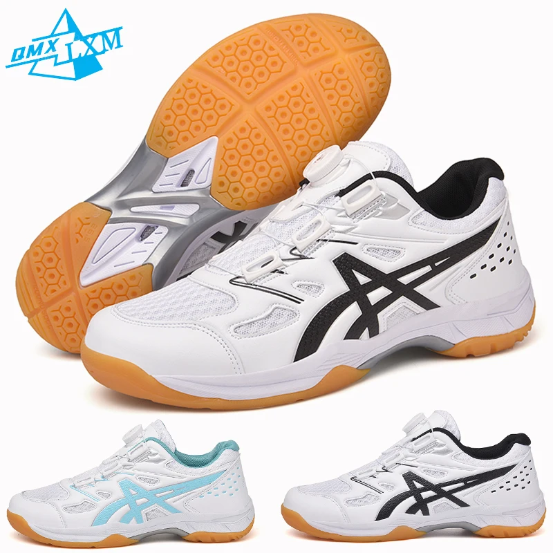 LiXingMing Tennis Shoes Couple Mesh Breathable Badminton Volleyball Shoes Indoor Anti-Slippery Men Pingpong Training Sneakers