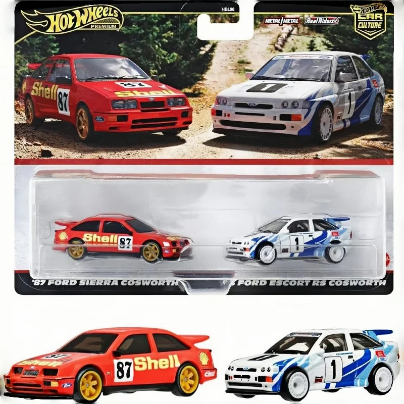 Hot wheels premium car culture 2-pack - '87 ford sierra cosworth & '93 ford escort rs cosworth