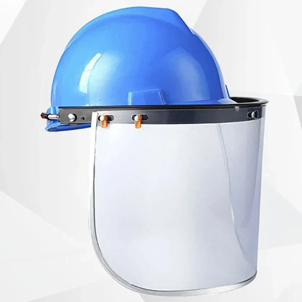 Protezione trasparente maschera integrale caschi per saldatura sicurezza con staffa in alluminio visiera protezione per casco sul posto di lavoro