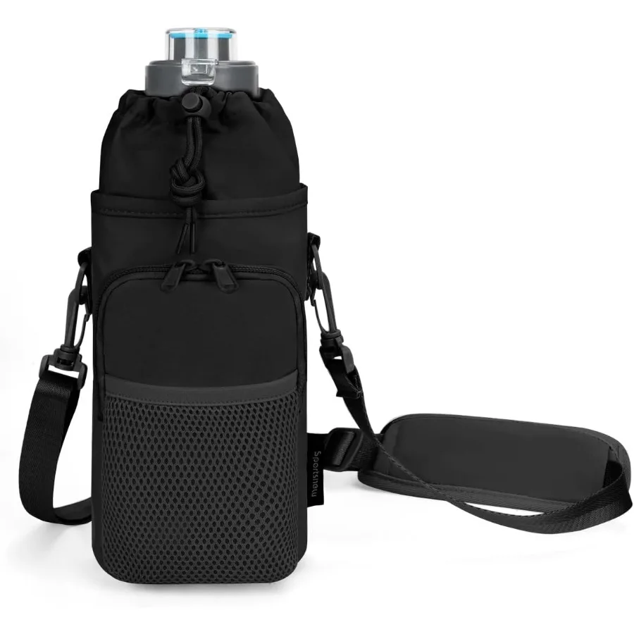 

Держатель для бутылки с водой с ремешком 32-унций Сумка-переноска для бутылки с водой с регулируемым плечевым ремнем Изолированная водостойкая Wat