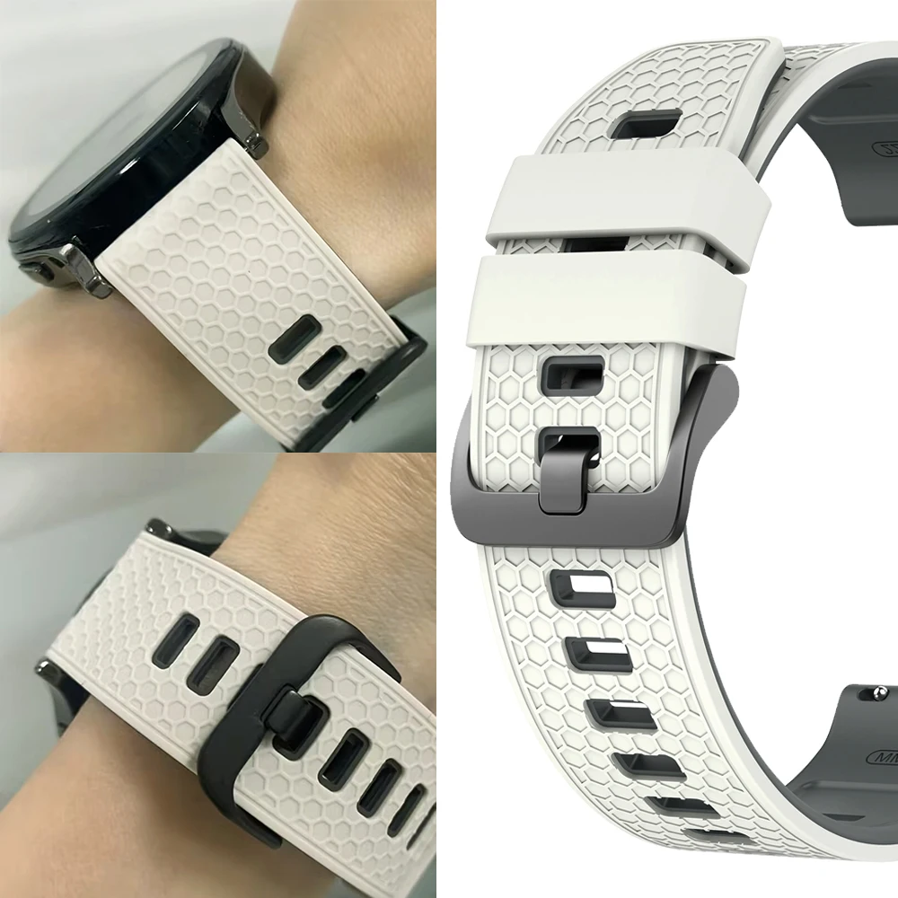 Tali Silikon 22Mm untuk Garmin Forerunner 570 47Mm 265 255 Musik Venu4 45Mm Gelang Pengganti Olahraga untuk AMAZFIT/Xiaomi Watch Band