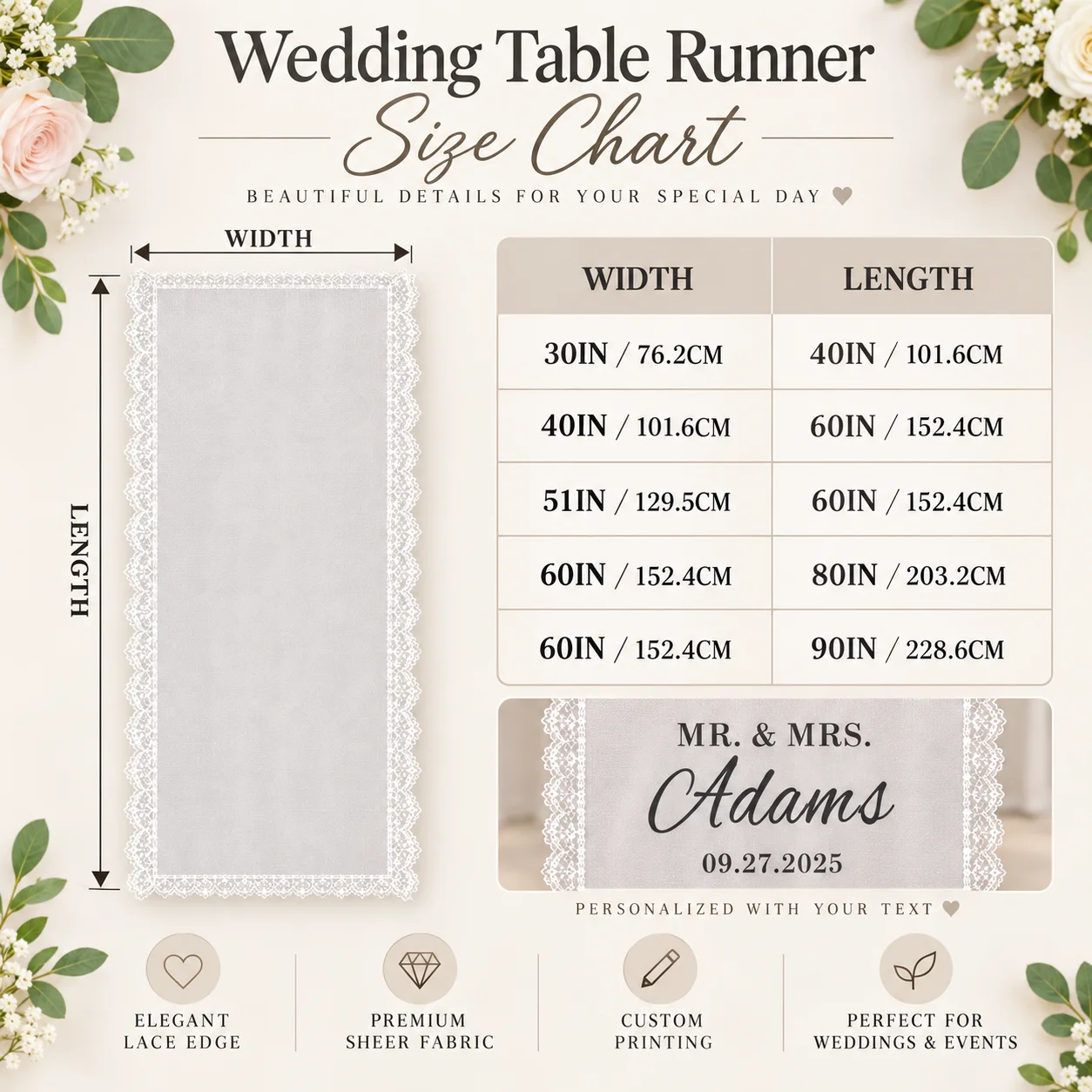 1枚入り、カスタムメイドのチュールレーステーブルランナー、テ - Table Runner のレビューと価格