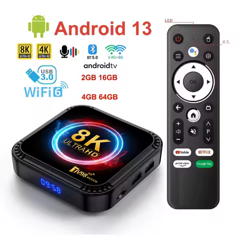 ATV TV Box Android 13 USB3.0 WIFI6 4GB 64GB RK3528 2.4&amp;5G Wifi 8K 2GB 16GB Set Top Box 4K BT Voice Assistant Media Player