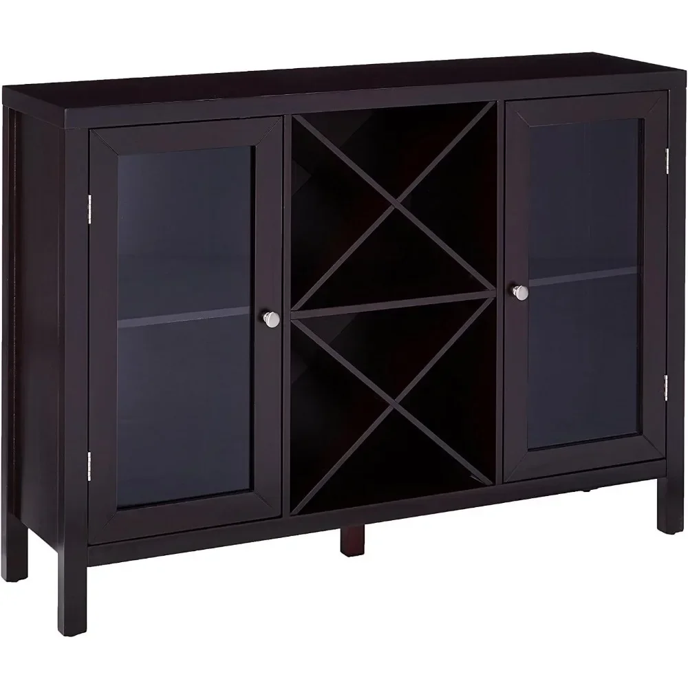 

Wine Bar Cabinet for Liquor and Coffee Buffet, Sideboard with Storage Shelves for Dining Living Room Kitchen