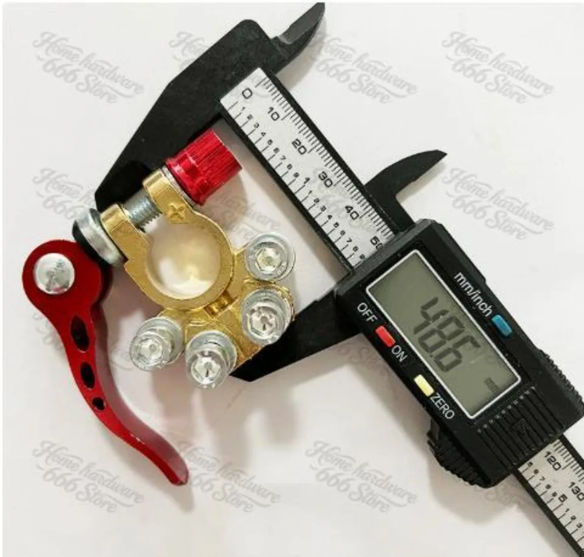 1 Pair Car Battery Terminals 12V Auto Battery Terminal Connector Battery Bornes Cable Terminal Adapter Copper Clamps Clip Screw