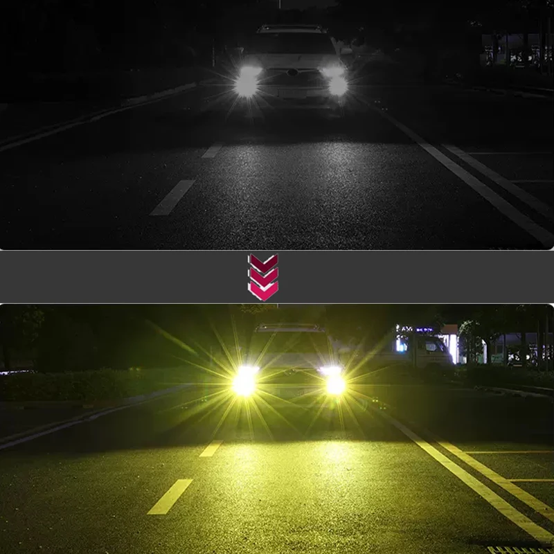 For Toyota Highlander U70 2020 2021 2022 2023 2024 LED front fog lamp gold eye laser lens white light dual light modification