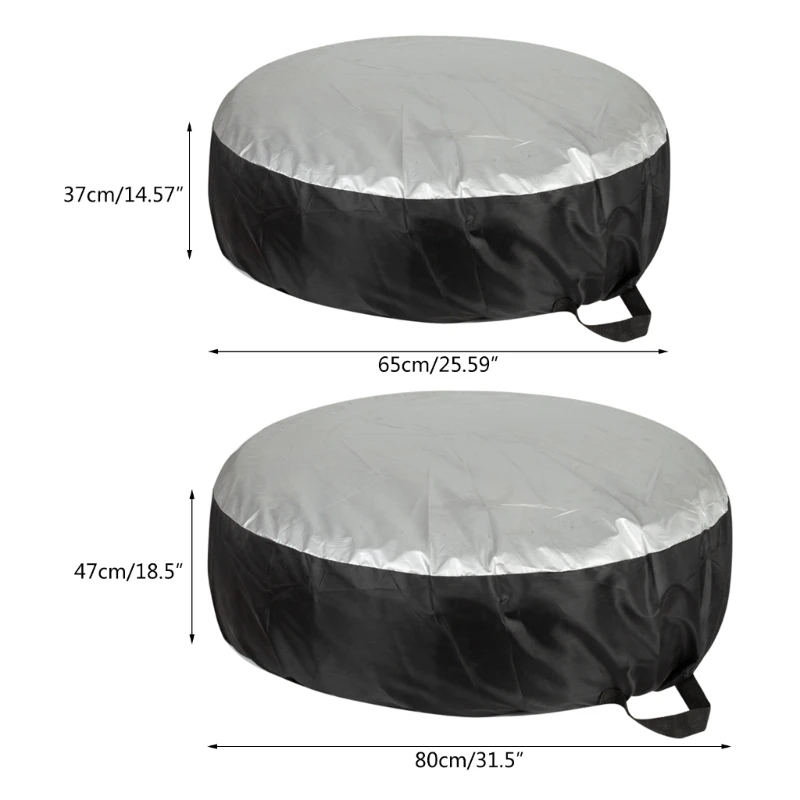 1Pc/4Pcs Tire Cover Tire Protective Cover Spare Tyre Anti Scratch Bag Wheel Cover Waterproof Car Tire Bag with Handle