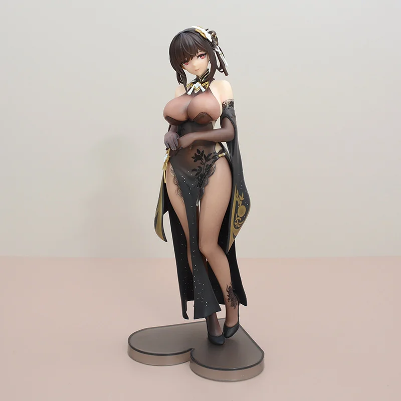 27cm Azur Lane Anime Figure Zhenhai Peripheral Model Gk Sexy Cheongsam Beautiful Girl Desktop Ornament Collect Toy Kids Gift