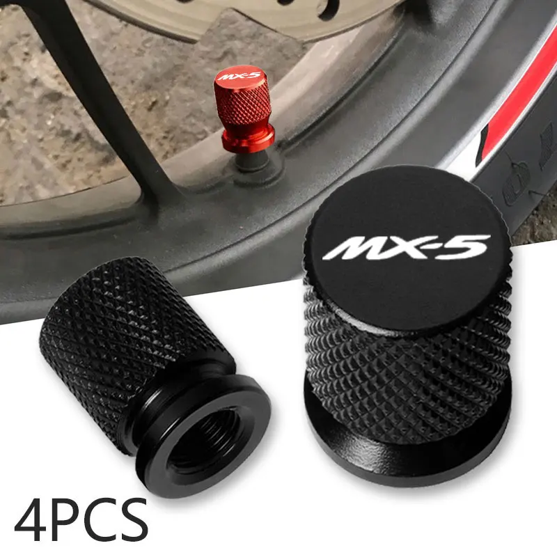 

Car Wheel Tire Valve Caps Tyre Stem Covers Airdust Waterproof For Mazda MX5 MX-5 ND RF MIATA Car Decor Airdust Waterproof