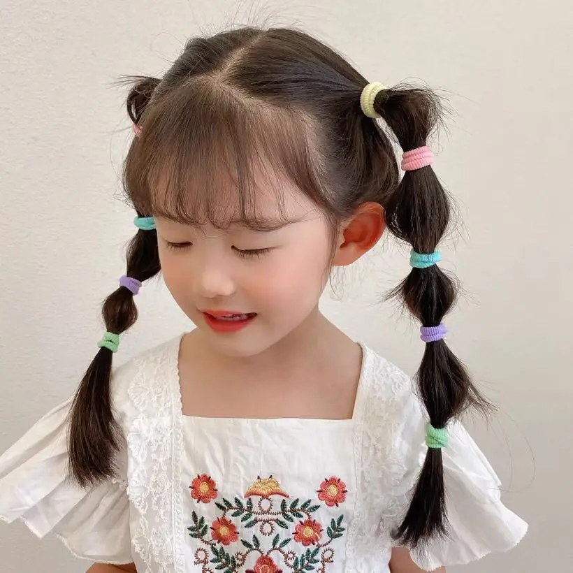 1200Pcs Girls Hair Accessories Set Flower Claw Clip Nylon Elastic Rubber Band Kids Ponytail Holder Scrunchies Headwear