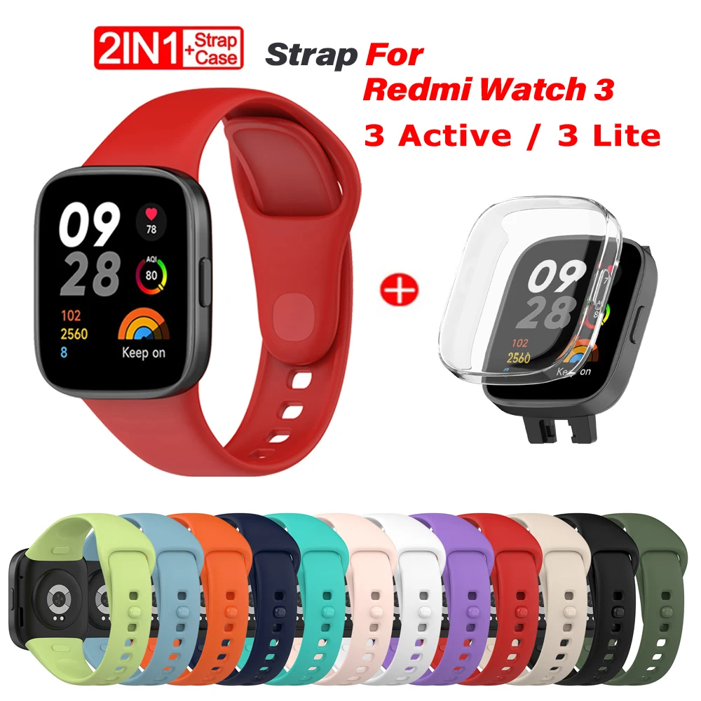 Watch Strap Bracelet For Xiaomi Redmi Watch 3 Smart Watch Replacement Silicone Strap For Redmi Watch3 Wristbands