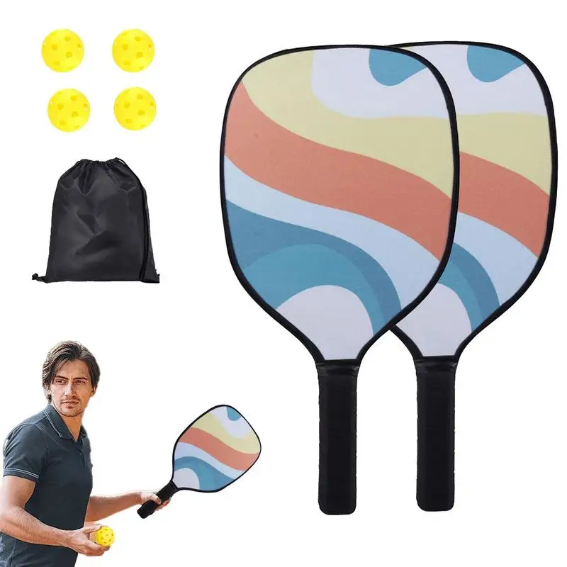 

Pickle Ball Racket Wood Beginner Pickle Ball Set Sports Accessories Ergonomic Grip Pickle Ball Equipment With Storage Bag For