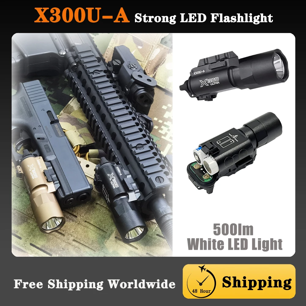 

X300U-A LED Flashlight White Light Constant /White Light Momentary,Aluminum Alloy Body Hanging Pistol & Fits 20mm Rails Airsoft