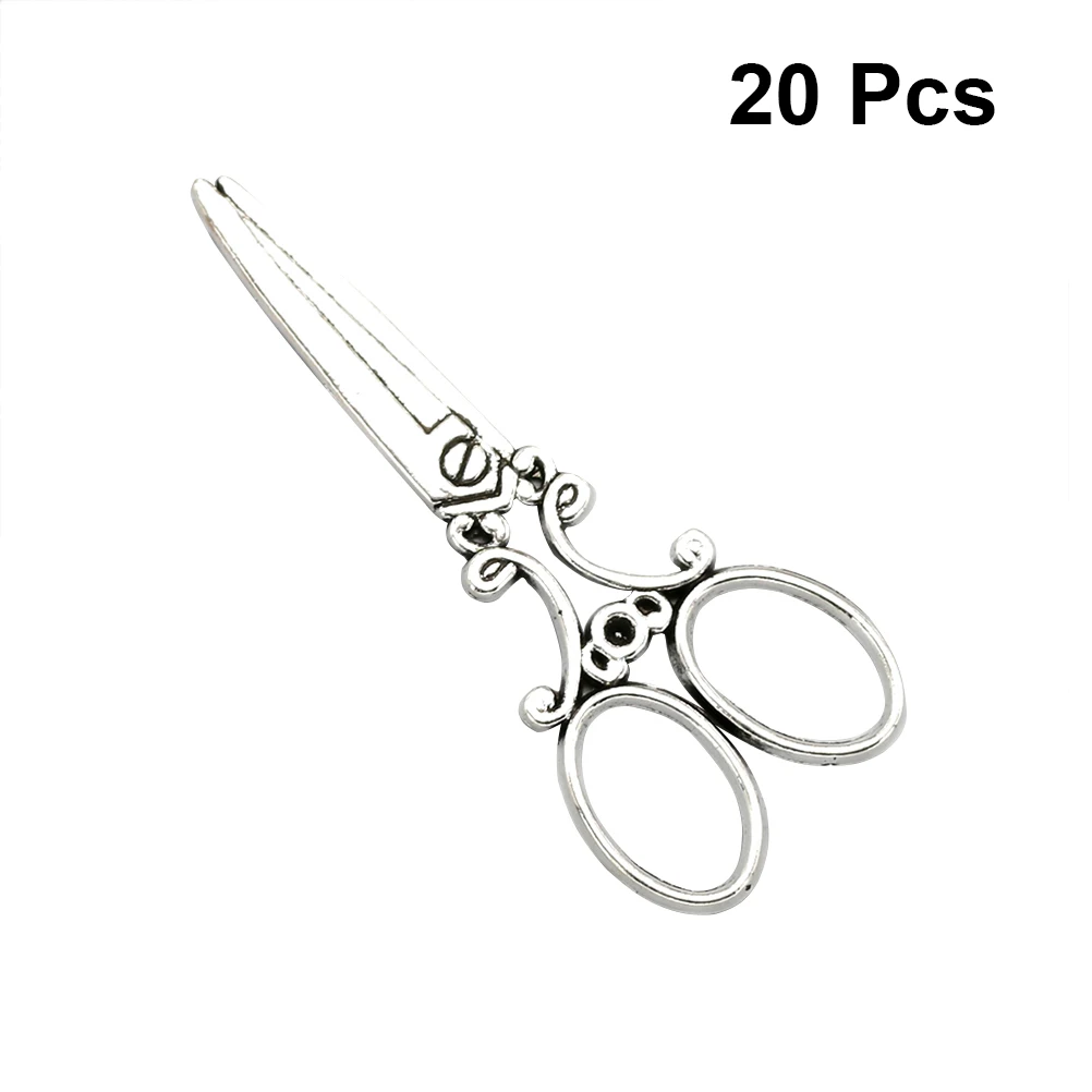 

20Pcs Alloy Barber Scissor Pendants Charms for DIY Jewelry Making Necklace Bracelet Keychain Accessories Vintage Silver