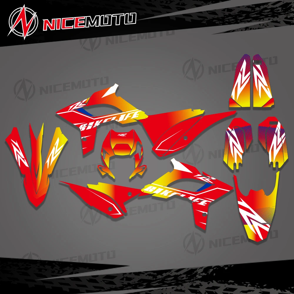 NICEMOTO Full Graphics Decals Stickers Kits Custom Number Name For Beta Polisport Restyle rr 2t 4t 2018 2019