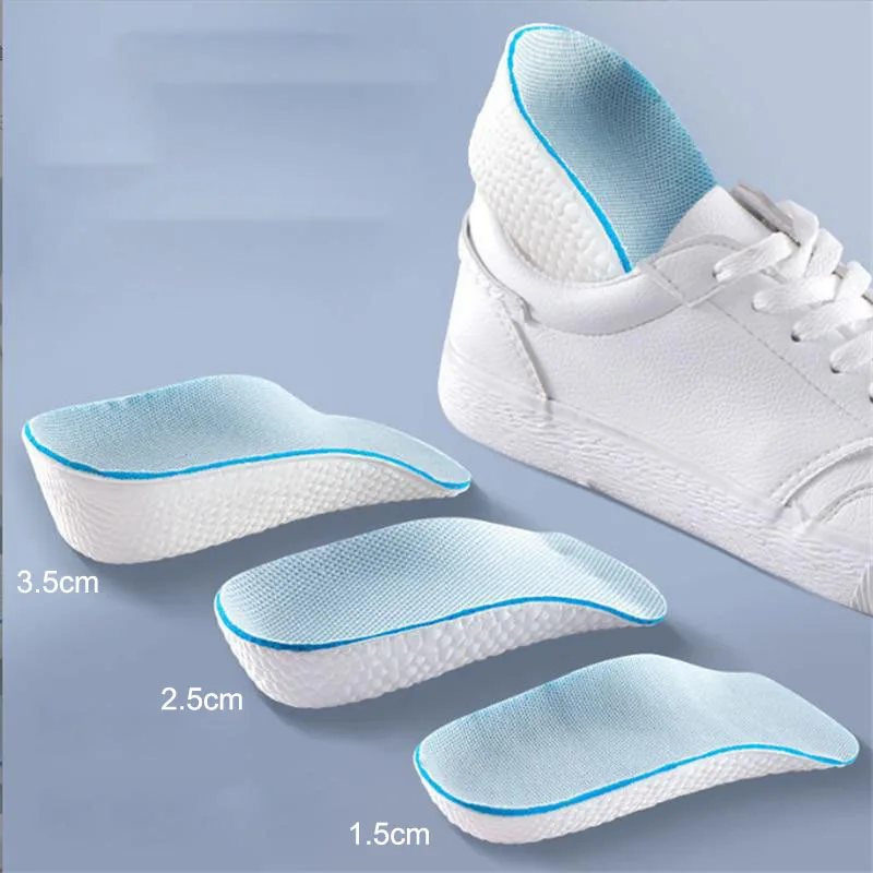 1.5cm 2.5cm 3.5cm Arch Support Height Increase Insoles Soft Half Insole for Men Women Feet Arch Support Orthopedic Shoes Pads