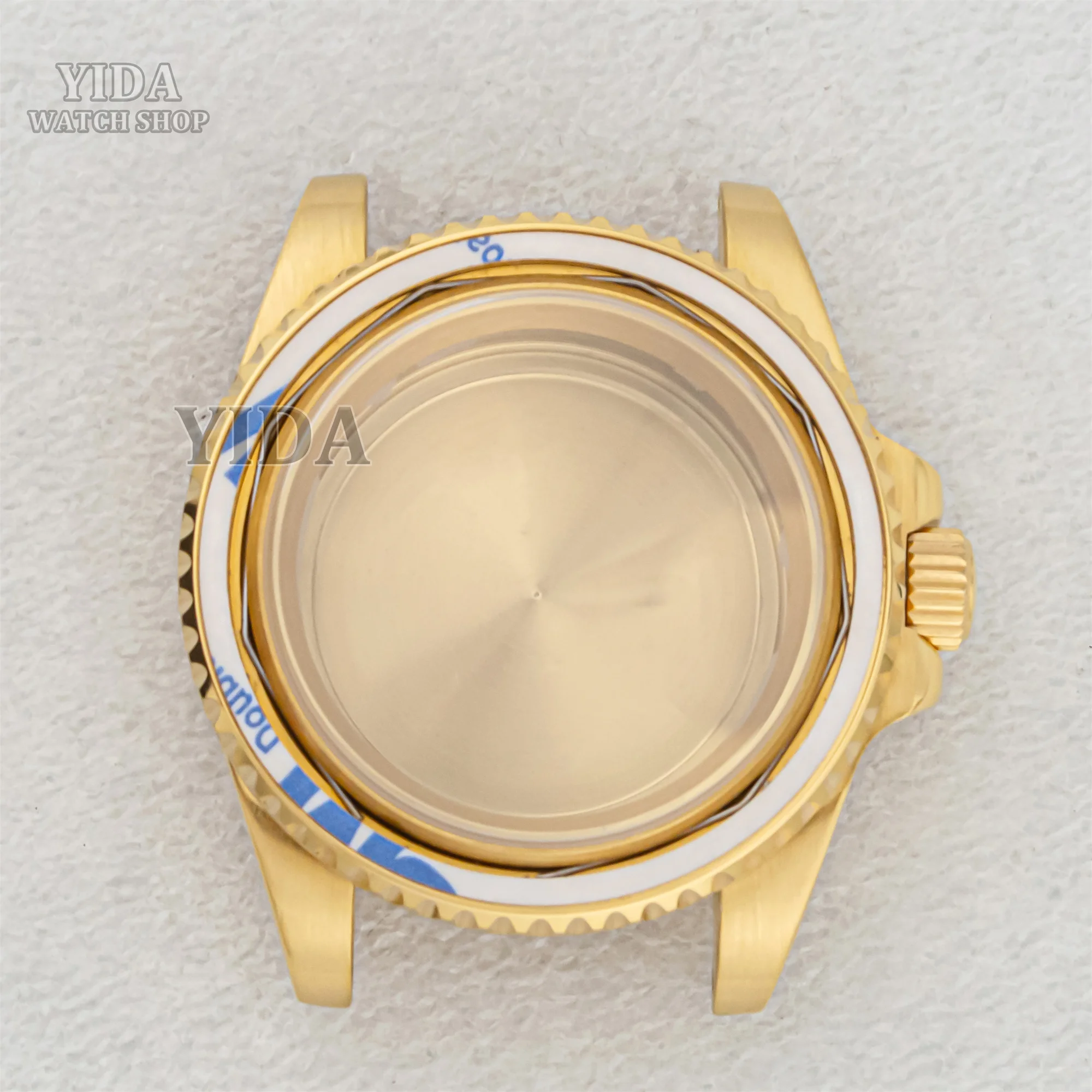 

40MM High Quality Watch Case Sapphire Crystal Glass PVD Black Gold Rose Gold Blue 10ATM Waterproof For SUB NH35 NH36 Movement