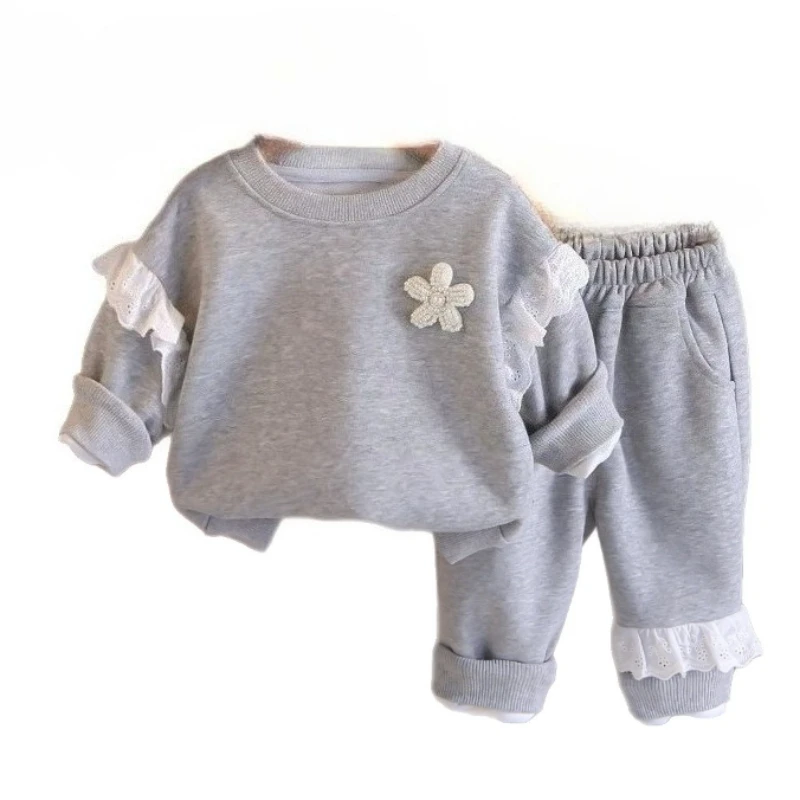 

New Spring Autumn Baby Clothes Children Girls Long Sleeved Suit T-Shirt Pants 2Pcs/Sets Fashion Infant Outfits Kids Tracksuits