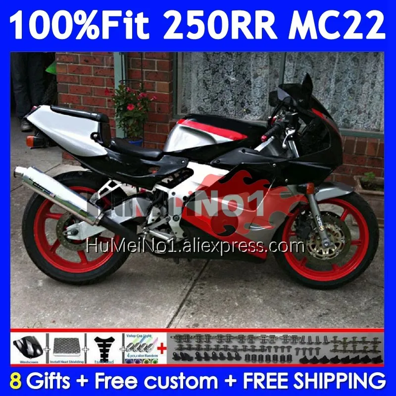 Injection Body For HONDA CBR 250RR Black red CBR250RR 1990 1991 1992 1993 1994 19No.52 MC22 CBR250 RR 95 96 97 98 99 Fairing