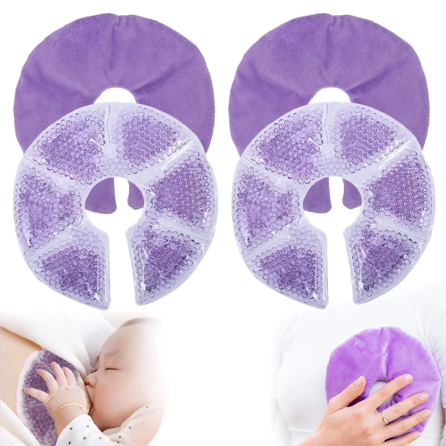 Breast  Pads, Hot Cold Breastfeeding Gel Pads, Breastfeeding  and Postpartum Recovery, Nursing Breast Pads Pain Relief for Masti