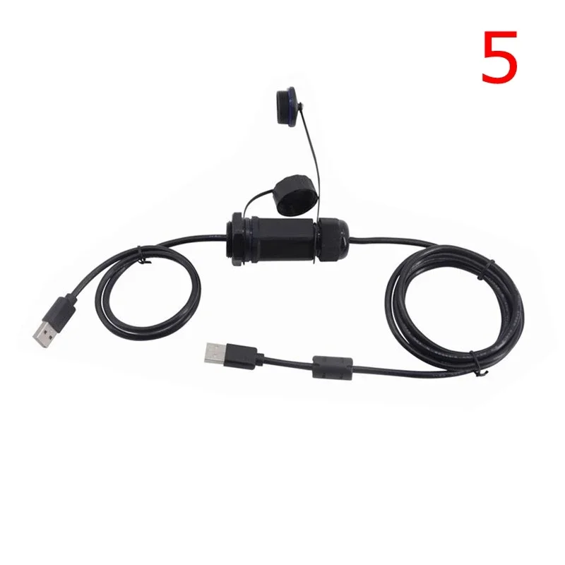 Enchufe de aviación USB 2,0 a prueba de agua, montaje en Panel hembra M25 a conector de Cable impermeable IP68 XHP tipo B hembra macho de 5 pines