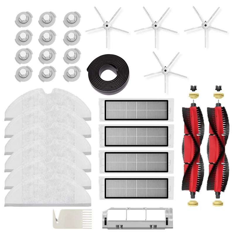 샤오미 Roborock 진공 HEPA 필터 메인 브러시 걸레 천 사이드 브러시 부품, S50 S51 S55 S5 Max S6 S60 S6 Pure S6 Maxv