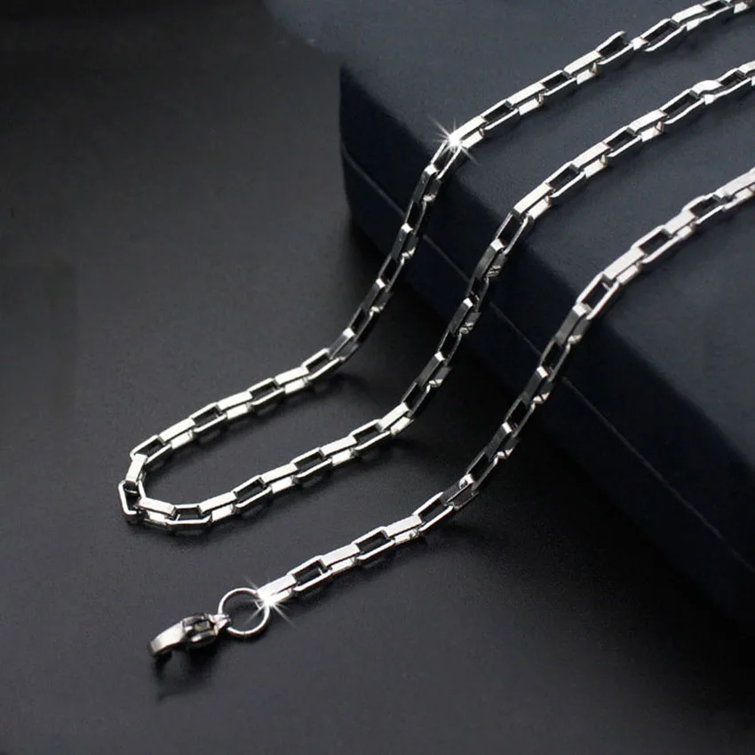 Fashion New Titanium Steel Necklace Long Box Chain Stainless Steel Accessories Men And Women Sweater Chain Hot Sale