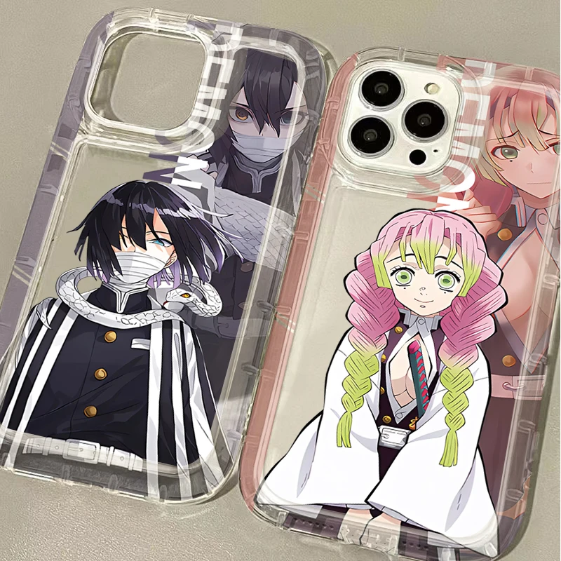 أنيمي شيطان القاتل للصدمات لينة جراب هاتف آيفون 14 16 15 13 12 11 برو ماكس 7 8 زائد XR X XS ماكس SE 2020 غطاء سيليكون