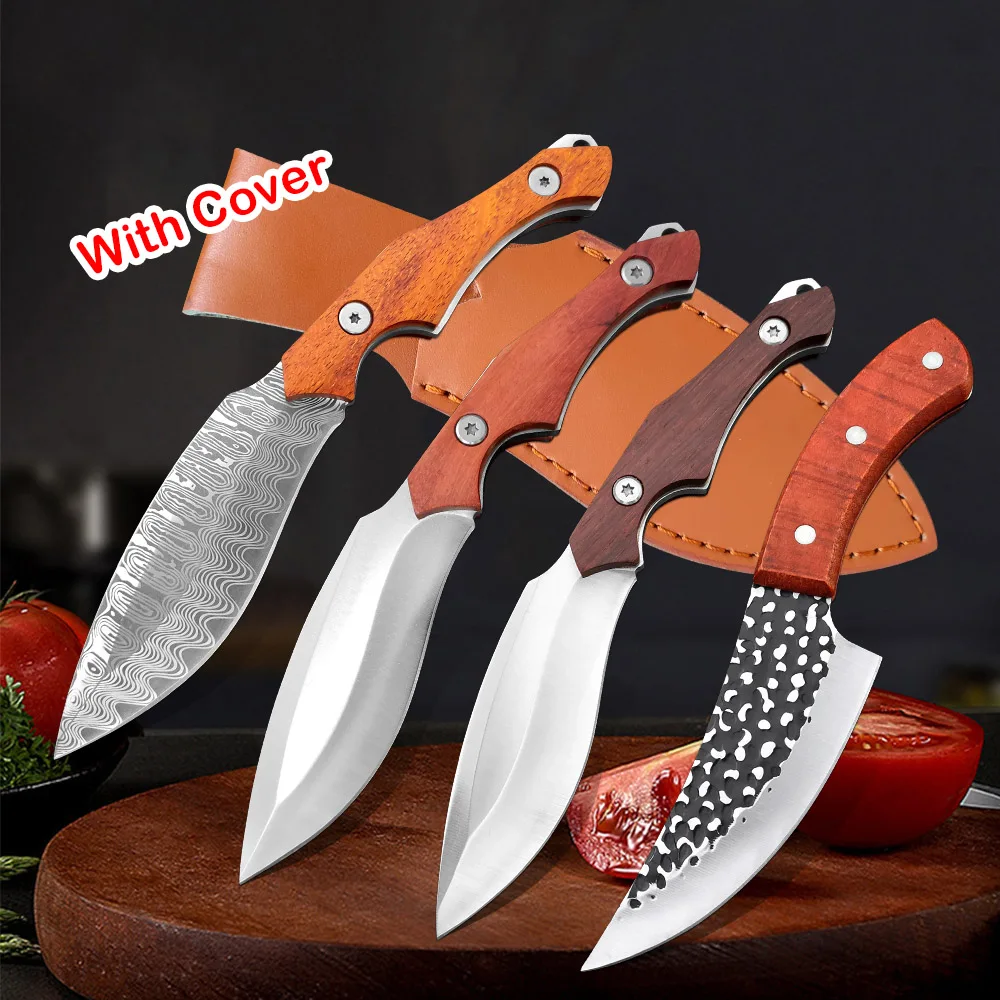 

Forged Boning Knife Stainless Steel Kitchen Knife Wood Handle Meat Cleaver for Kitchen Cooking Tools Best Gift