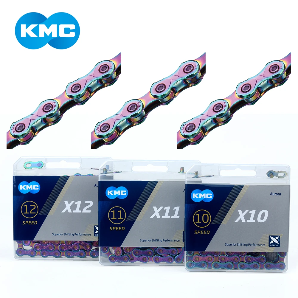 

KMC Aurora Bicycle Chain X10 X11 X12 MTB Chains 11S 12S 10S Road Bike Current Mountain Bikes Curren for Shimano SRAM Parts