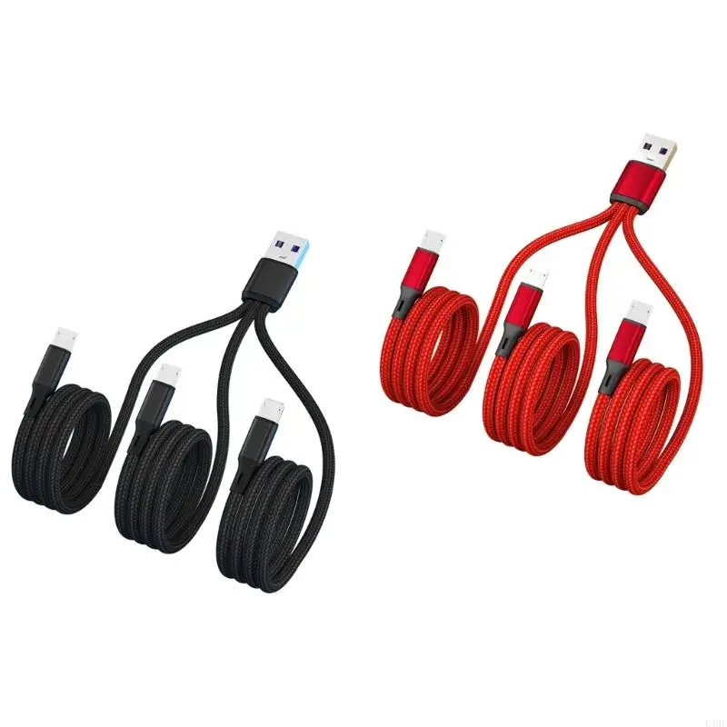 

1 to 3 USB to Micro USB Extension Cord For Phone Tablets Power Charging Cable L4MF