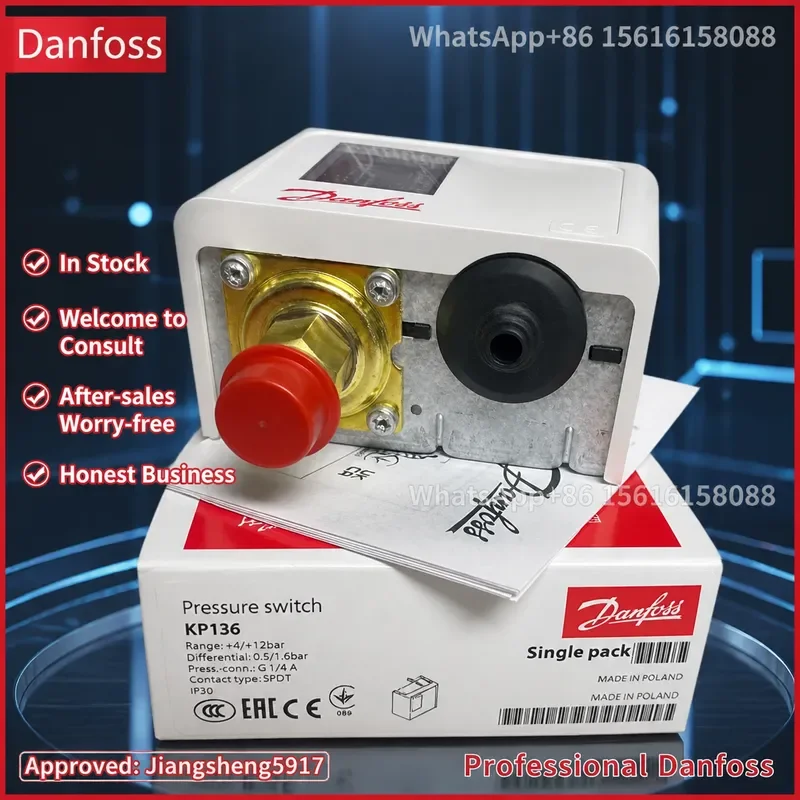 Danfoss KPI36 Pressure Switch 060-118966 060-319366 060-113866 319466 Refrigeration Compressor Control Relay Sensor for HVAC