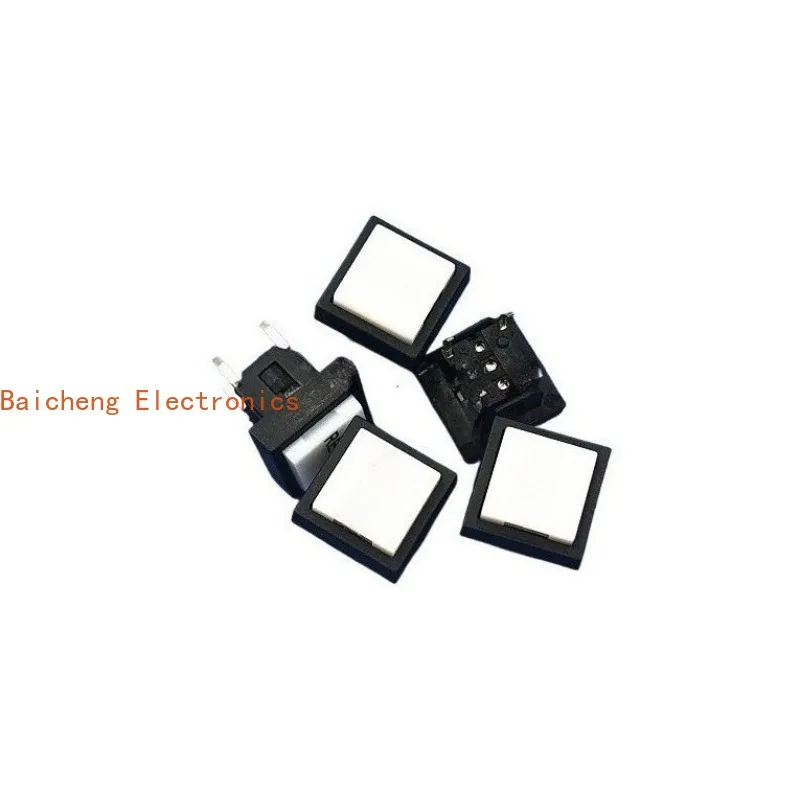 10PCS Straight insertion 4-pin square with hat button, touch button switch, micro reset, normally open type