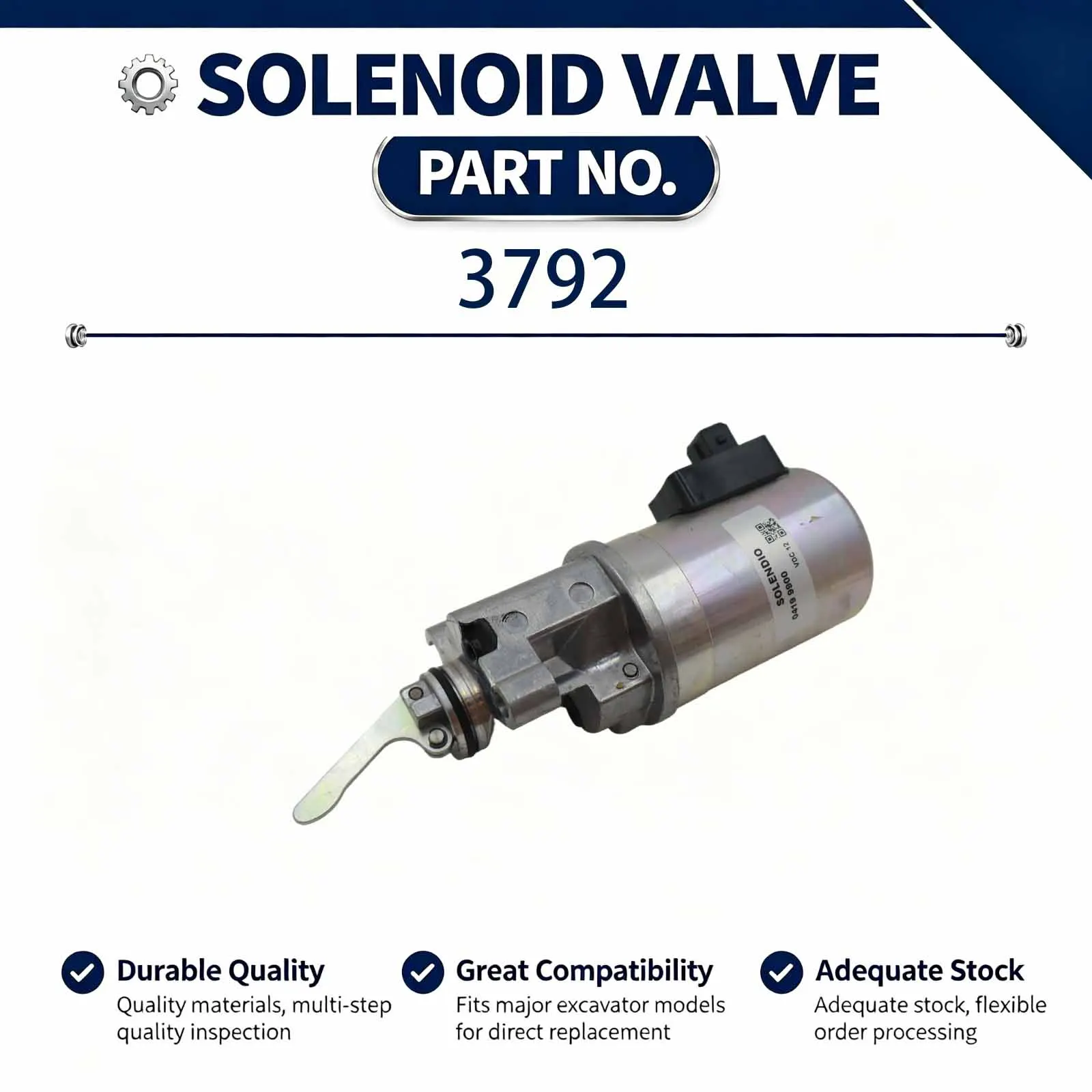 New 12V solenoid valve 02113792 Compatible for Deutz Series 1013 2013 1012 2012