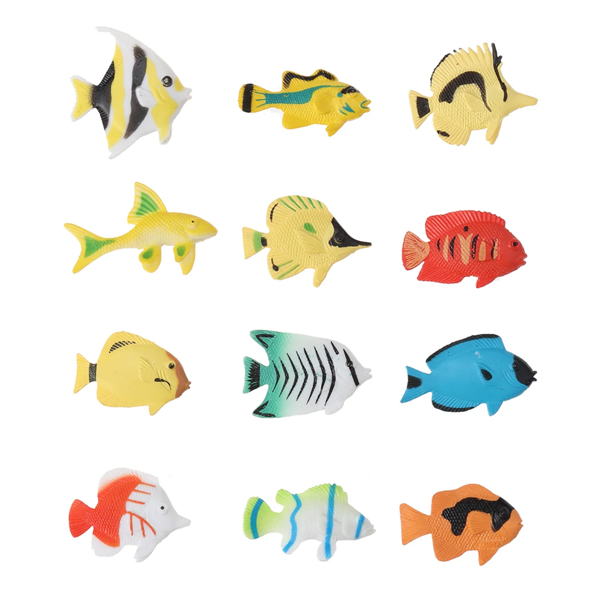 12pcs Ocean Animal Tropical Fish Figure Model Preschool Kids Educational Toys fish toys plastic fish model