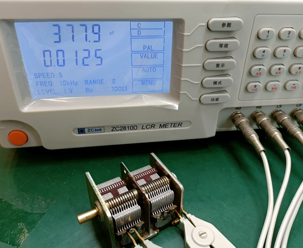 Second Hand  Cb-2-365 Air Medium Dual Variable Capacitor Mineral Radio Electronic DIY