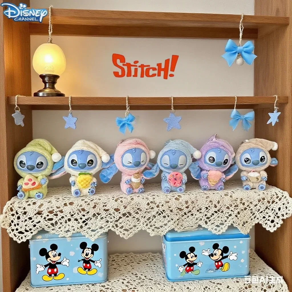 1-6PC Disney New Stitch Eat Something Before Sleep Blind Box Toy Mystery Box Stitch Doll Pendant Ornaments Stitch Christmas Gift