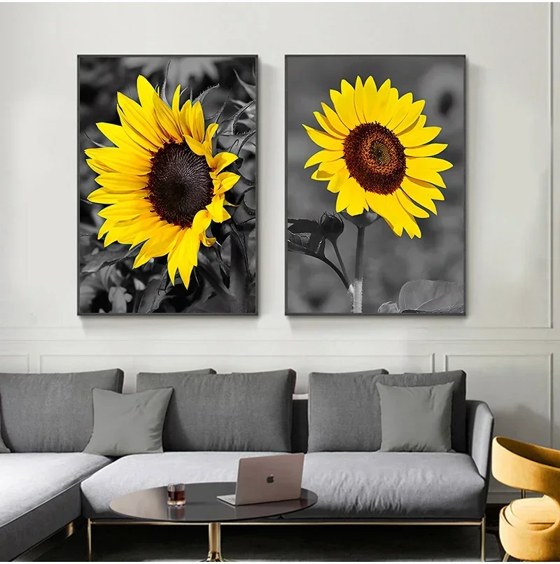 Sunflower Poster and Print Canvas Painting Wall Art Vintage Picture for Living Room Kitchen Modern Home Decor Cuadros Para Sa