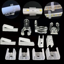 50Pcs Led Connector Fix Clips Fasteners Plastic Accessories Mounting Fixing on Wall For 6/8/10/12/20MM RGB 5050 Neon Led Strip