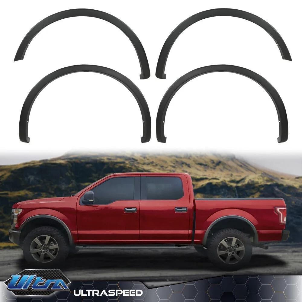 

4PCS Fit For 2015-2017 Ford F150 Factory Style Textured Fender Flares Wheel Black United States