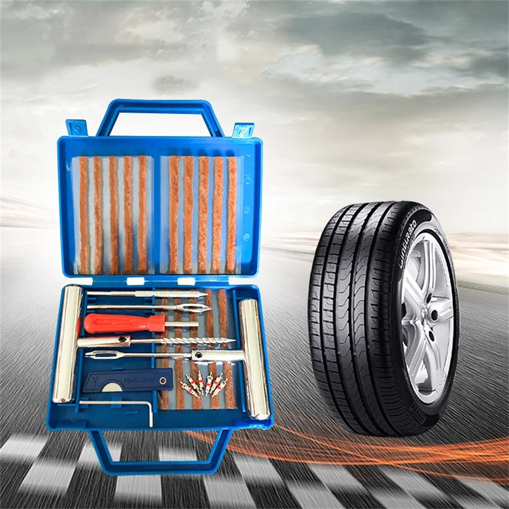 

Car Tire Repair Tool Set Vacuum Tire Motorcycle Electric Vehicle Rubber Strip Quick Emergency Repair Kit Adhesive Solution