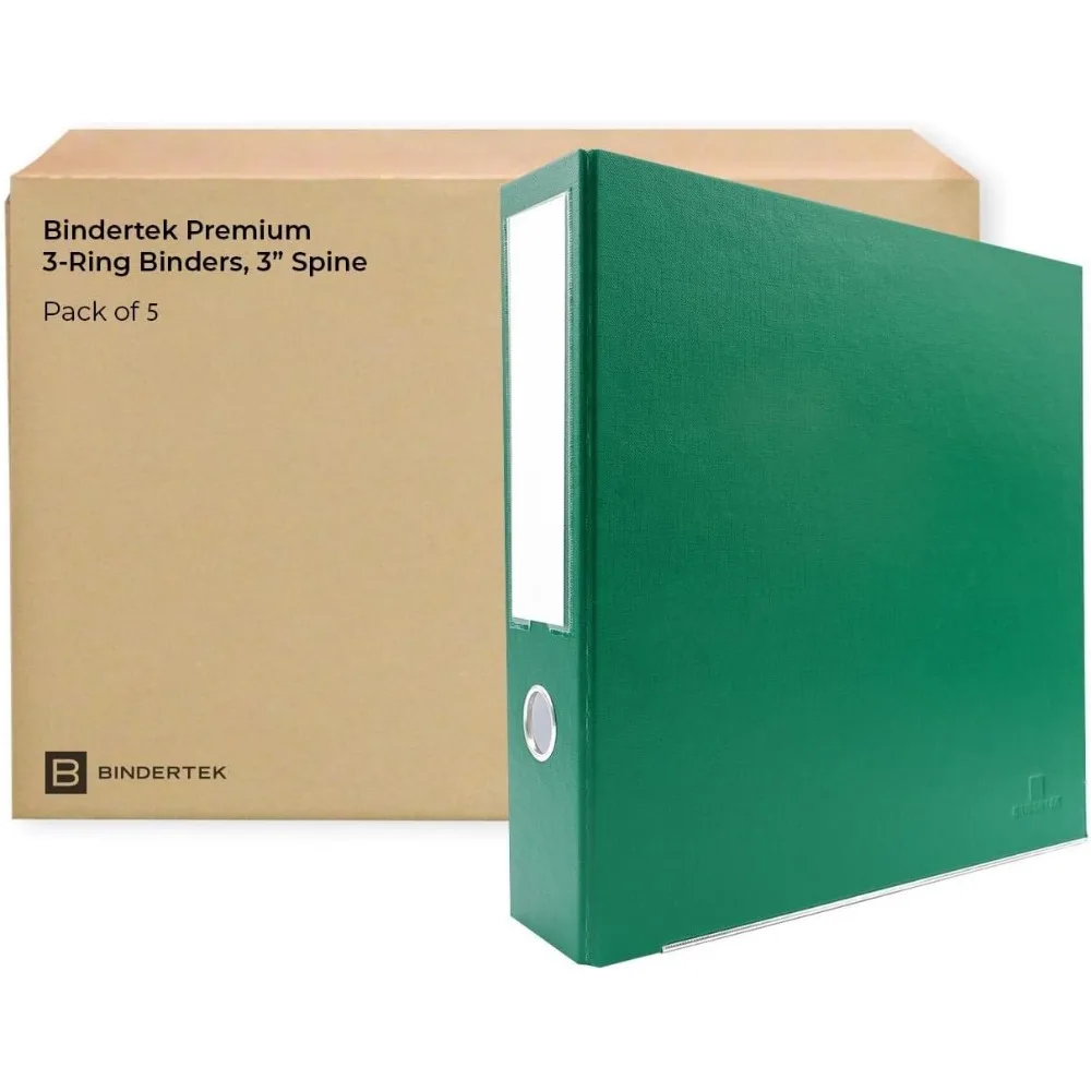 Premium 3-Ring Binders, Pack of 7, White, 2 Spine, 325-Sheet Capacity, 1.25 D-Rings, Linen-Textured, Steel-Reinforced Covers