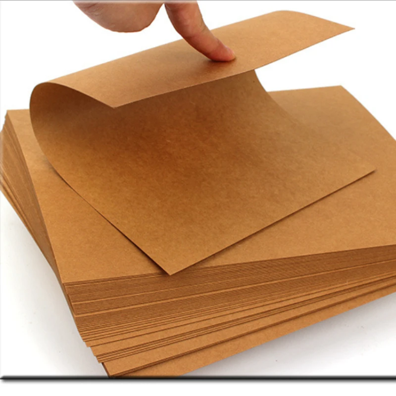 100 Sheets Wood Pulp A4 Kraft Paper 80g/200g Thickened Hard Kraft Cardboard Handmade Folding Paper Printing Paper